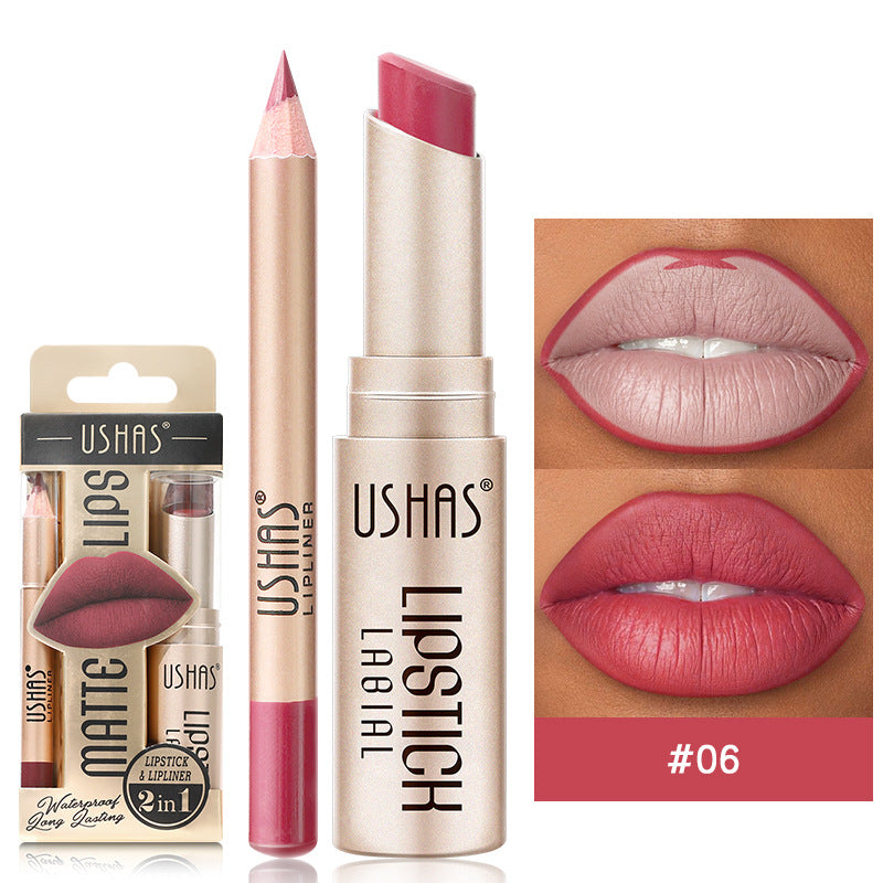 Matte Long Lasting Waterproof Nude Lipstick - Moisturizing & Discoloration Resistant
