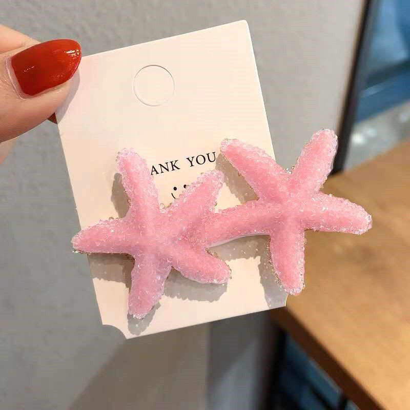 Crystal Starfish Hairpin - Korean Style Side Clip for Hair Accessories