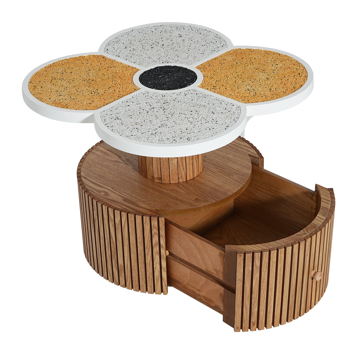 Unique Four-Leaf Clover Side Table For Living Room, Bedroom & Small