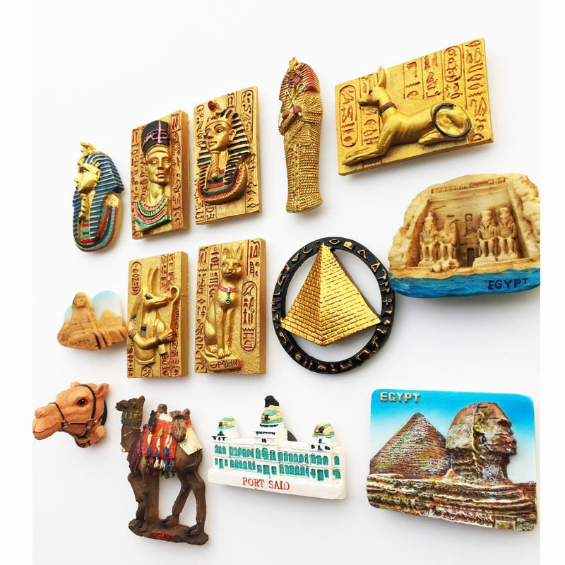 Egyptian Culture Magnetic Refrigerator Magnets Set - Classic & Landmark Designs