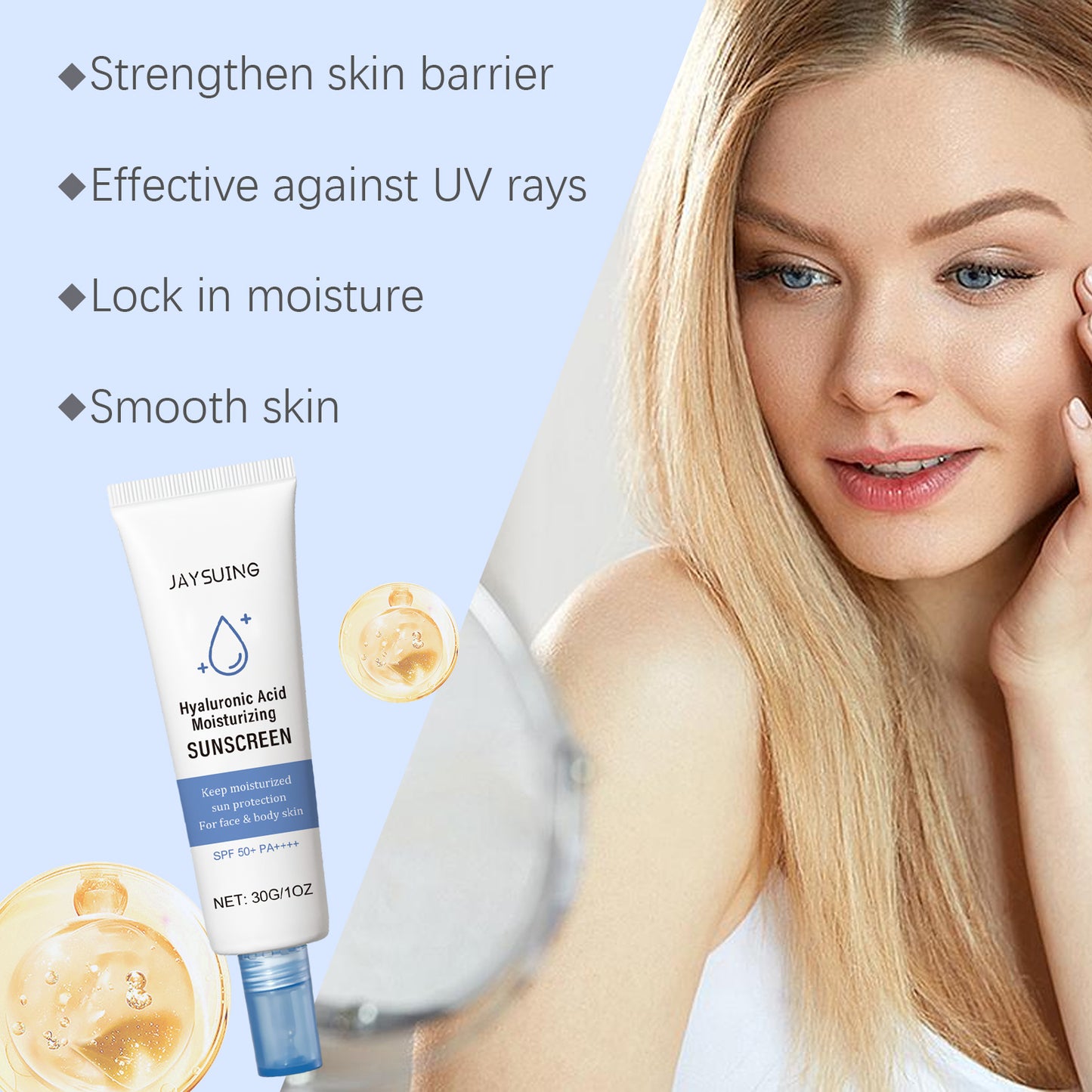 Moisturizing UV Protection Sunscreen Lotion with Hyaluronic Acid