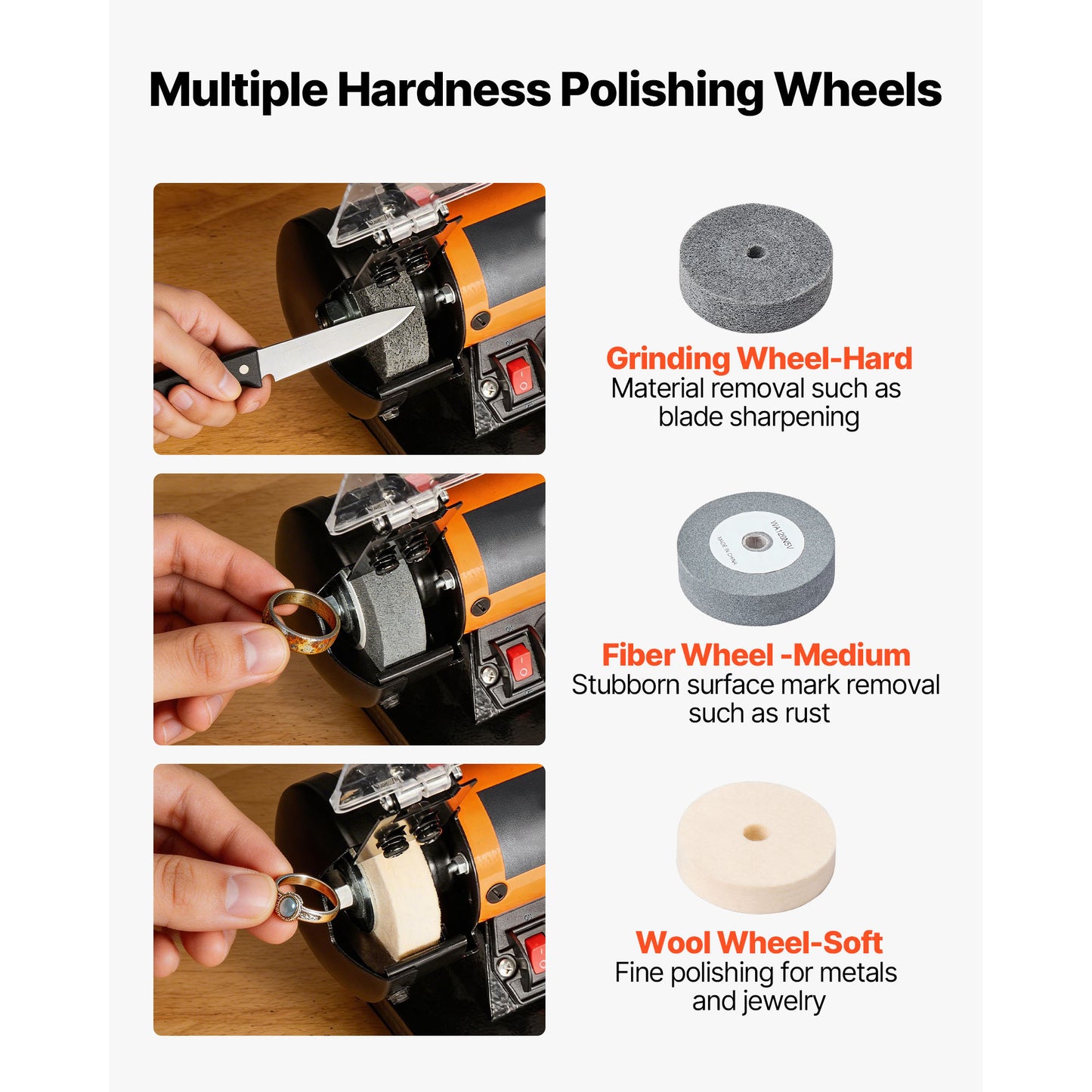 Jewelry & Metal Polishing Buffing Machine with 100-Piece Accessory Kit