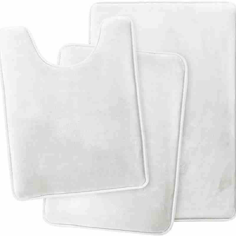 Non-Slip Coral Fleece Bathroom Mat Set - Toilet & Floor Mats for Home Use