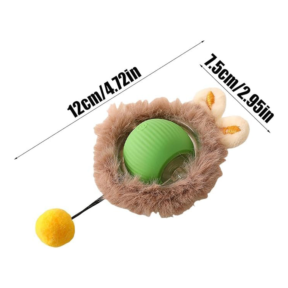 Interactive Cat Chase Toy Ball with Lights and Self-Rotation – Durable Silicone, Multiple Modes