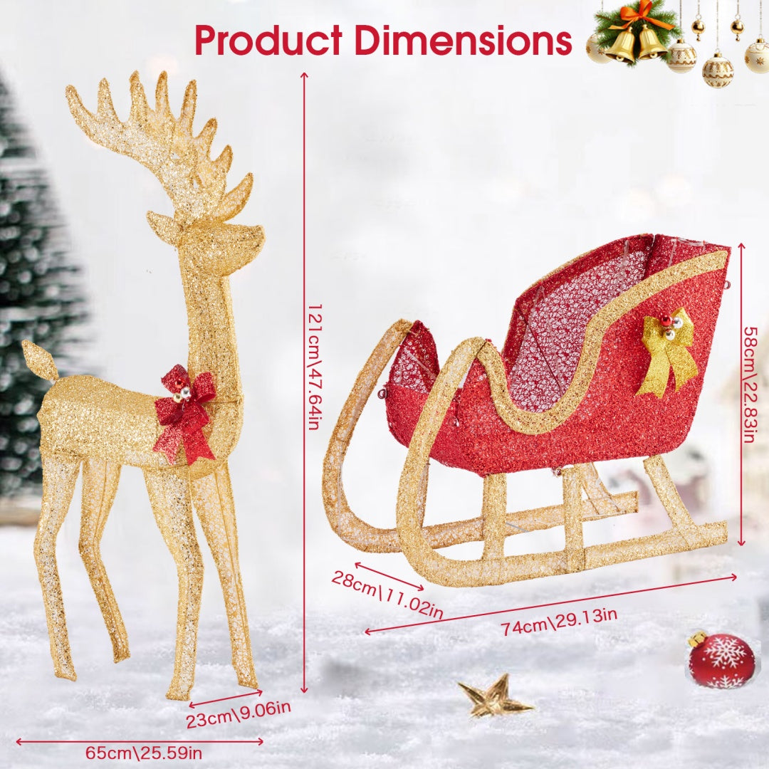 Christmas Outdoor Deer Decoration with LED Lights
