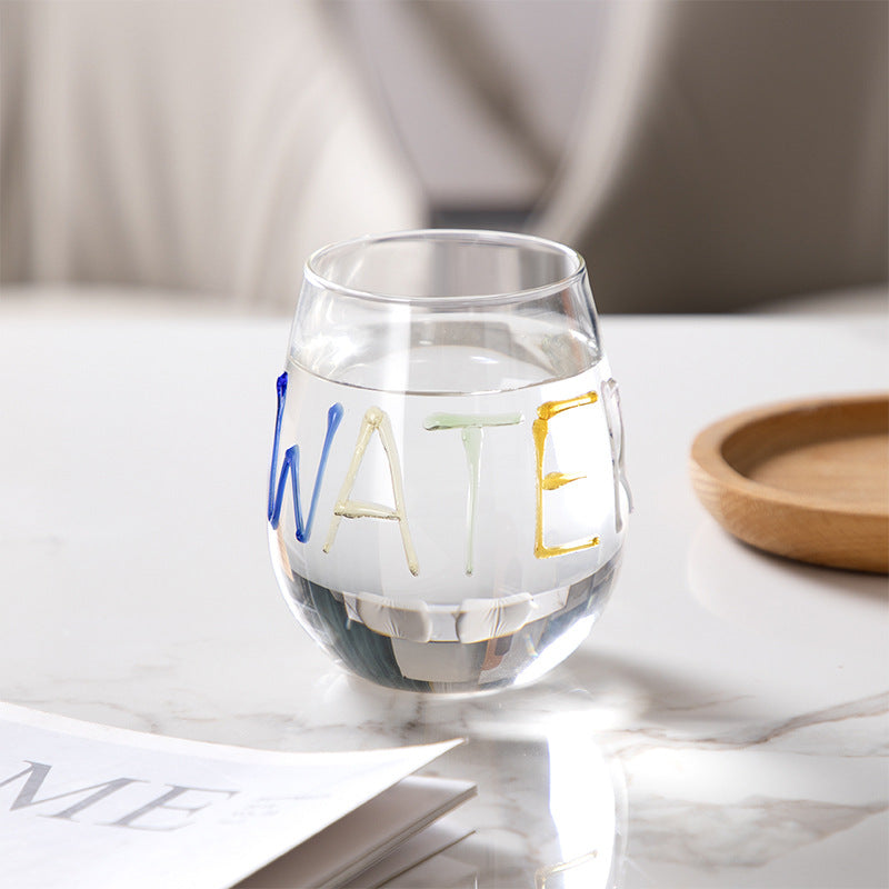 Egg-Shaped Glass Milk Drink Cup - 401-500ml Borosilicate Drinking Glass