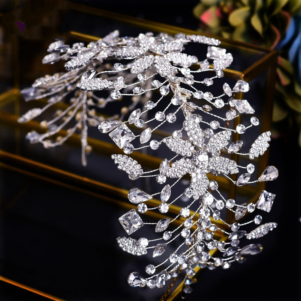 Rhinestone Flower Hair Band Headband - Women's