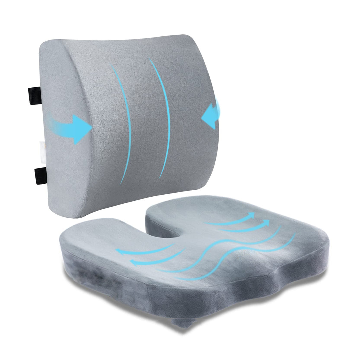 Ergonomic Office Chair Cushion Hip Support Memory Foam Seat Pad