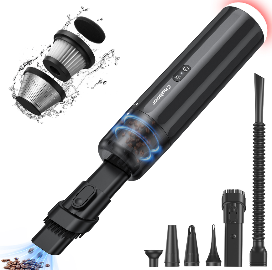 Car Vacuum Cleaner with HEPA Filter 15000PA Strong Suction 20-25 Min Battery
