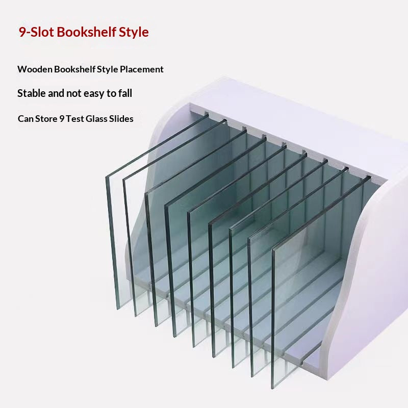 Solar Glass Display Stand with Infrared Testing Instrument Storage Rack - White