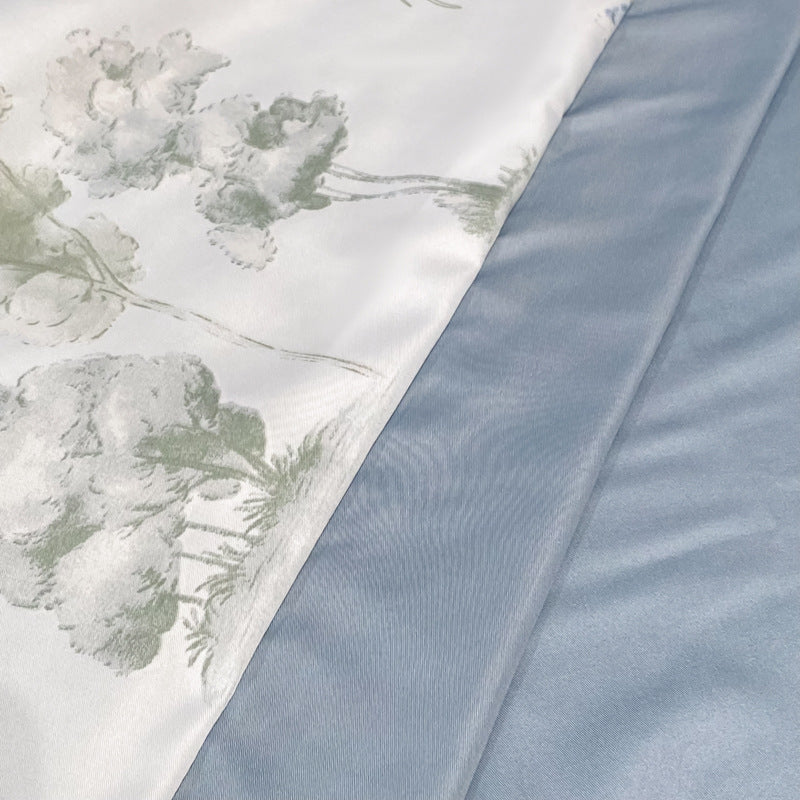Washed Silk Summer Quilt Light Luxury Bedding Set - Multiple Sizes & Patterns