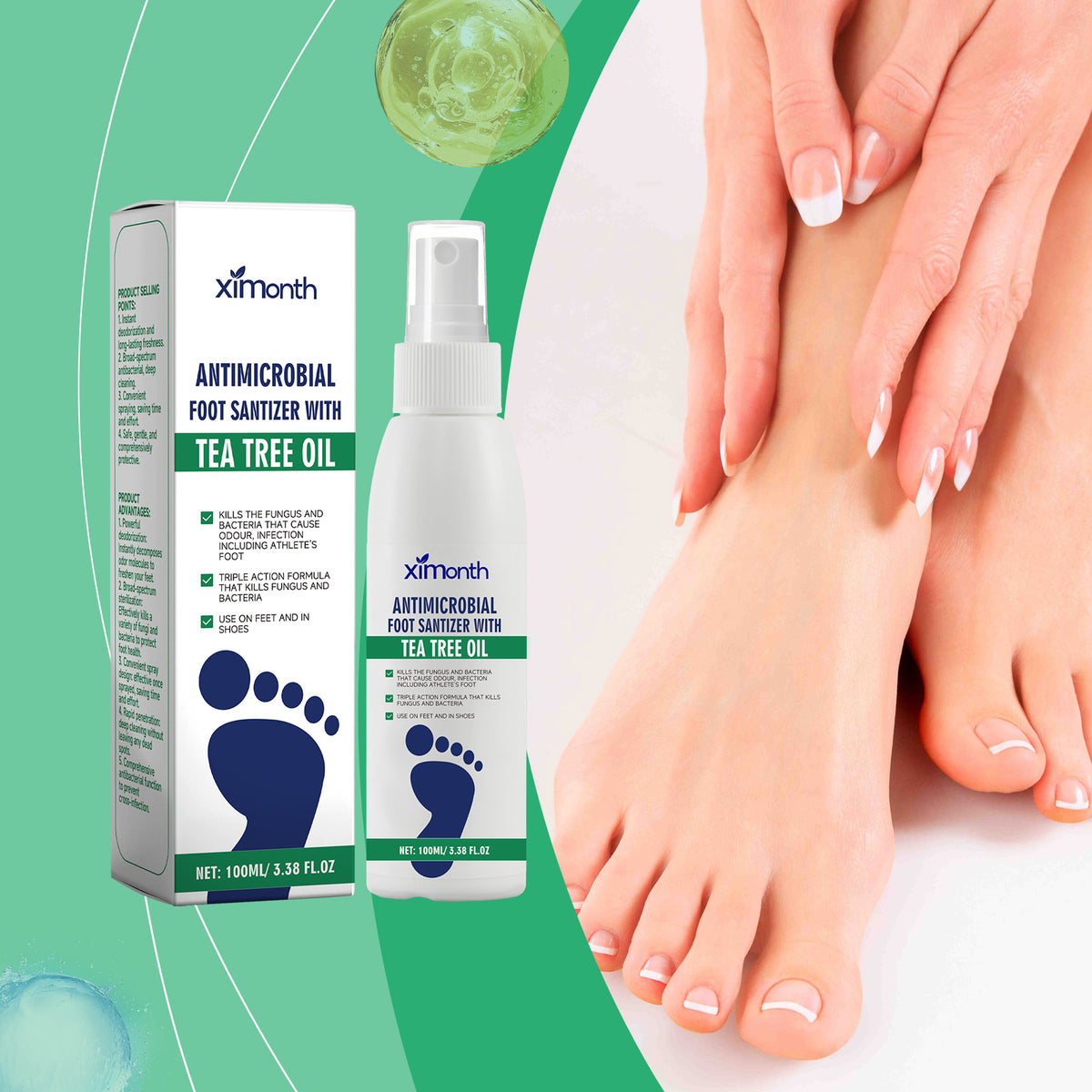 Foot Care Spray 100ml - Moisturizing & Deodorizing