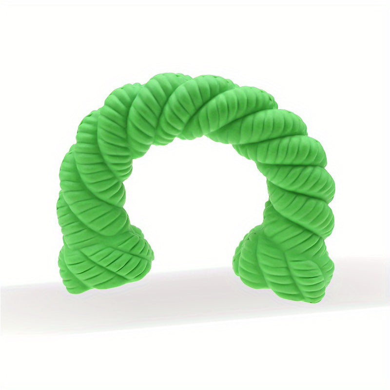 Natural Rubber Horseshoe-Shaped Dog Chew Toy for Medium & Large Dogs