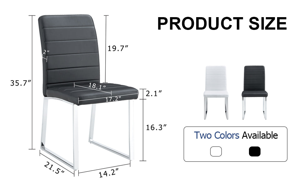 6-Pack - Heavy-duty Chairs Set 2.1 Thick Cushion, Iron Frame, Perfect