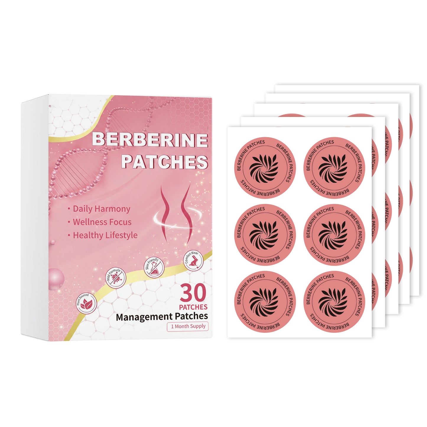 Berberine Patch 30PCS - Skin Care & Maintenance for Health & Beauty
