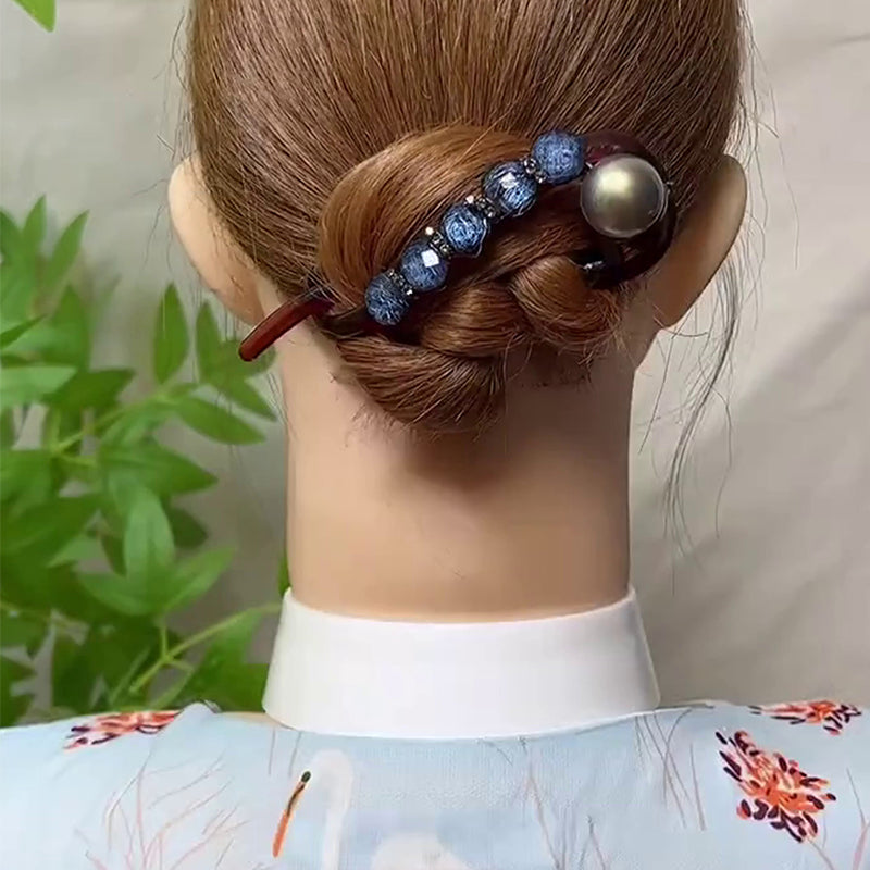 Blue Hair Comb Clip Hairpin