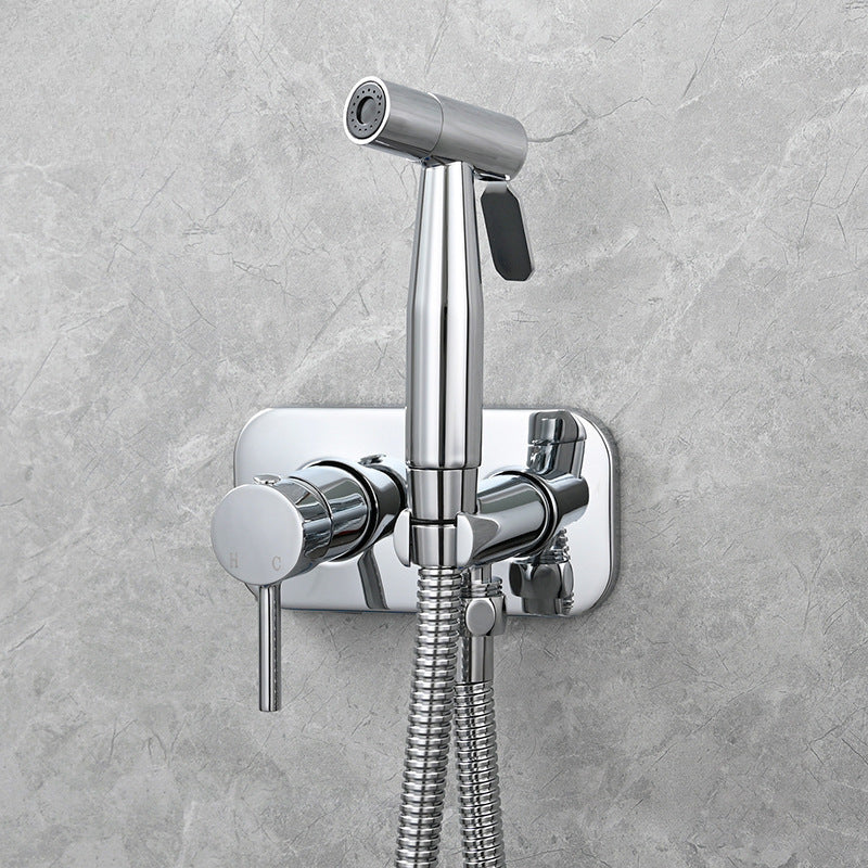 Shower Toilet Spray Gun Set with Switch and Socket - Small Nozzle Home Bathroom Fixture