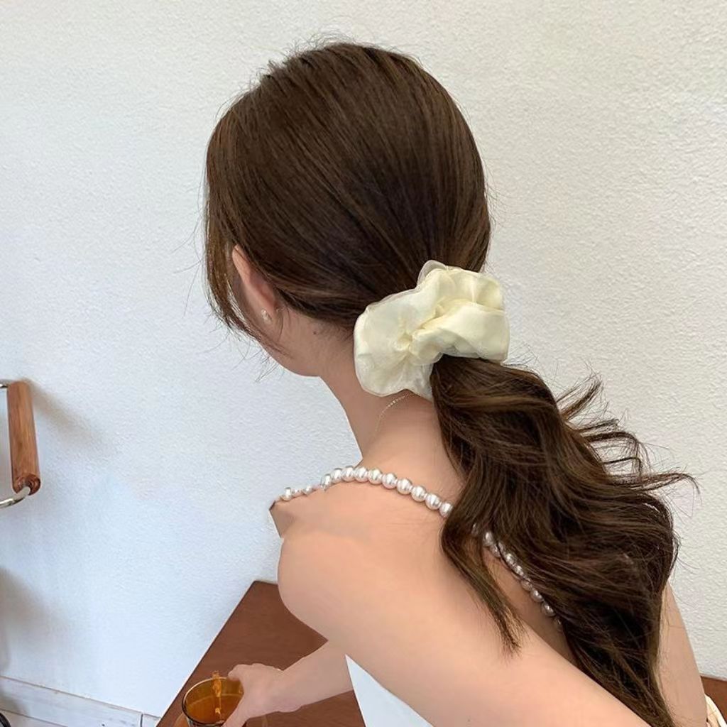 Solid Color Organza Double-Layer Hair Ring for Hair Accessories