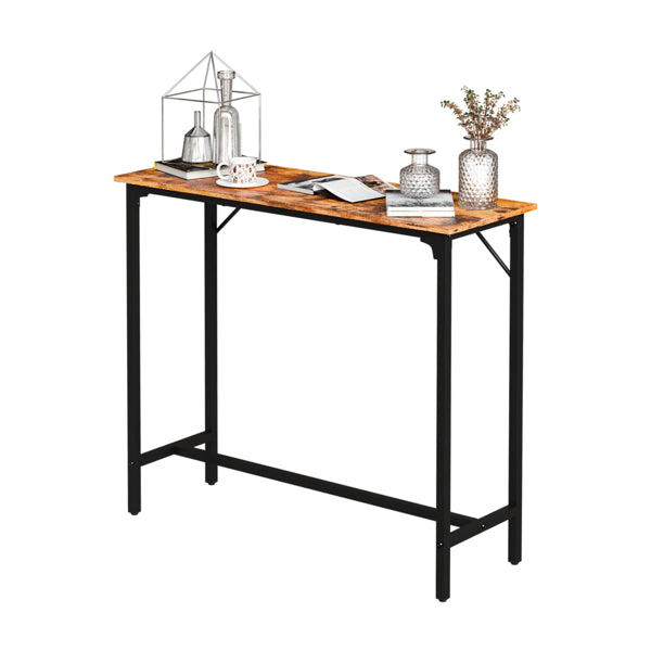 43-Inch Brown Bar Height Table - Durable MDF Top & Metal Frame