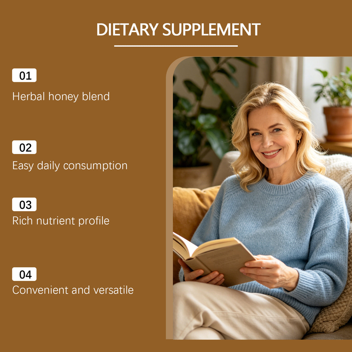 Herbal Dietary Supplement with Vitamins and Ginseng - 454g