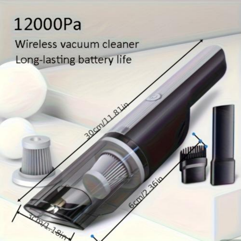Wireless Handheld Mini Vacuum Cleaner with High Suction - Car & Home Use