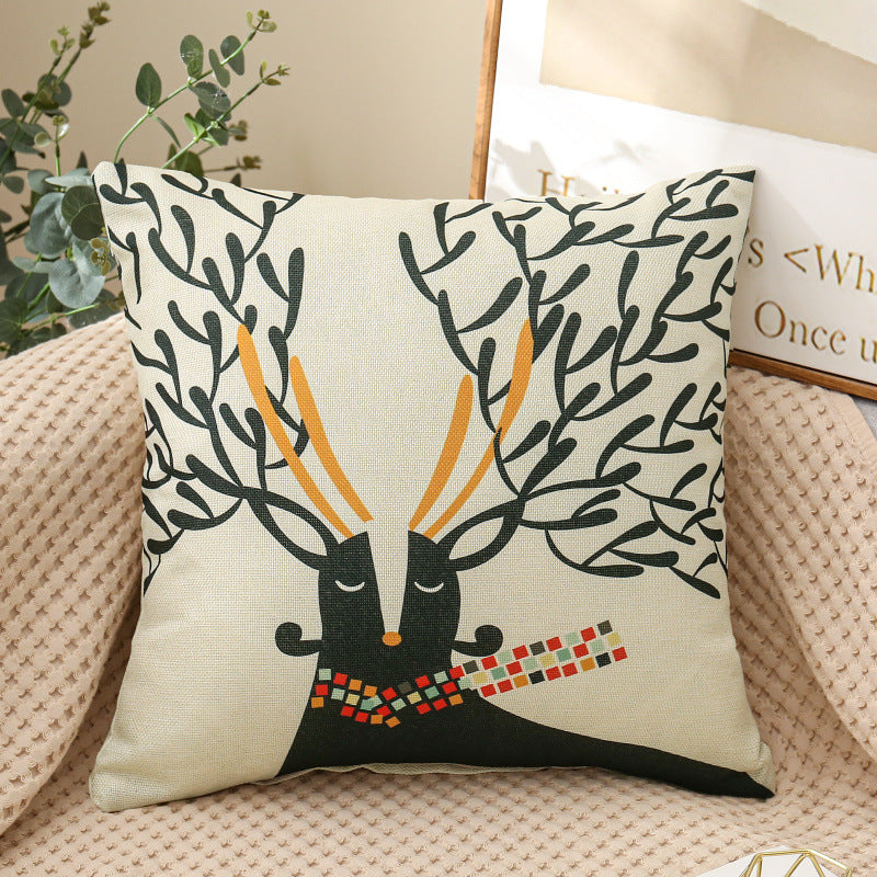 Decorative Cartoon Print Pillow Covers & Cushions for Sofa Bed Bedroom