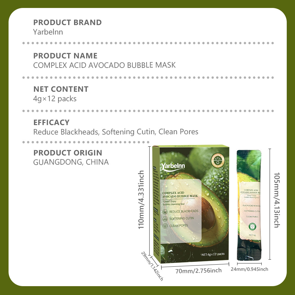 Hydrating Avocado Facial Sheet Mask - Nourishing Moisturizing Face Mask for All Skin Types