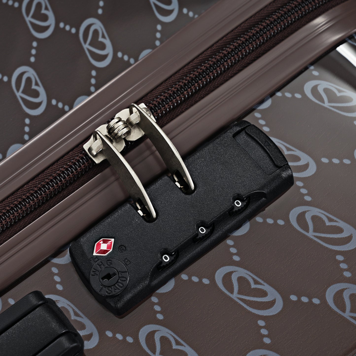5-Piece Hardside Luggage Set with TSA Lock - Brown