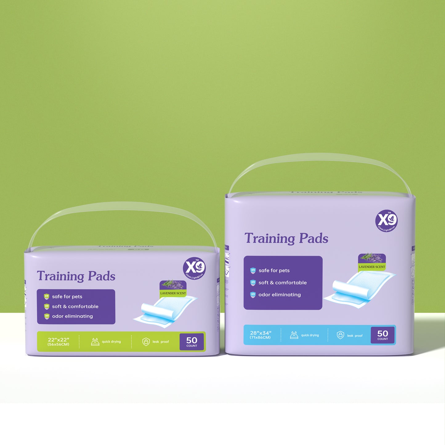 Lavender Scented Disposable Pet Training Pads - Leak-Proof Absorbent Dog Pee Pads
