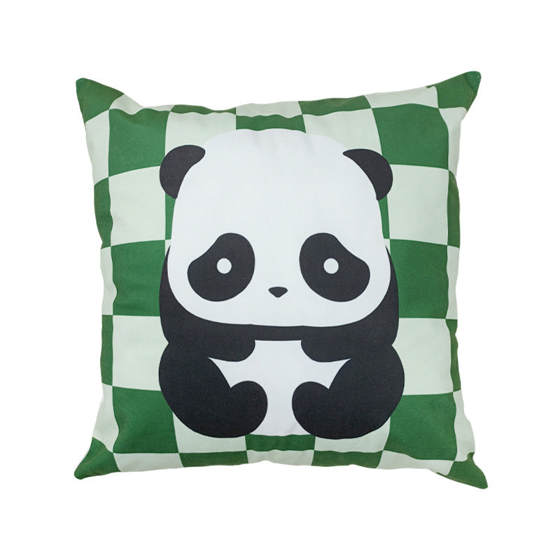 Cute Panda Plush Pillow Cover 45x45cm Throw Cushion for Living Room
