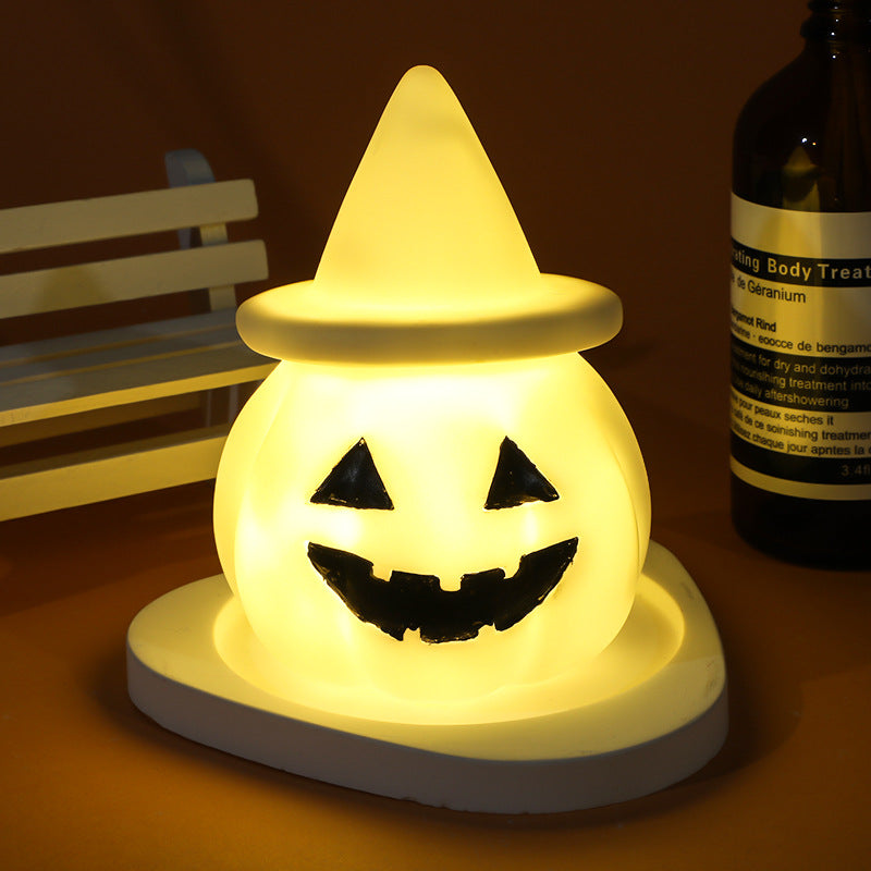 Halloween LED Night Light Pumpkin Ghost Lamp Decor - Battery-Powered