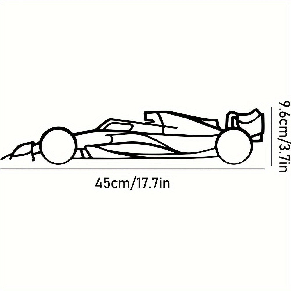 Laser-Cut Metal Wall Art - Sports Car Silhouette Decoration