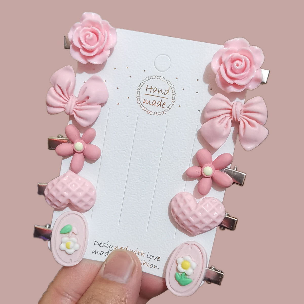 Mini Food Clip Set - Simulation Rice, Eggs, Corn, Melon Seeds, Cute Food Accessories