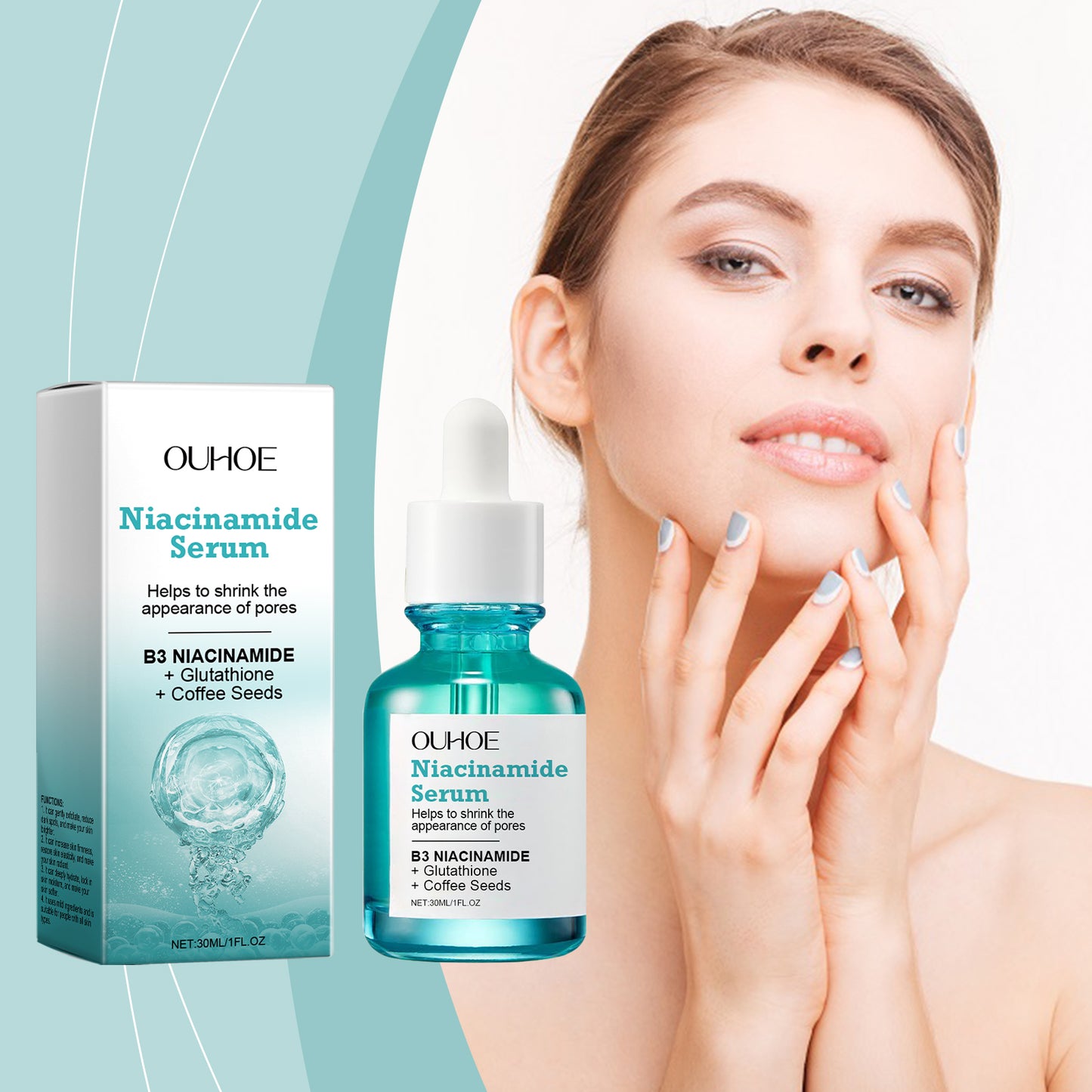 Nicotinamide Brightening Serum - Hydrating Facial Essence 30ml