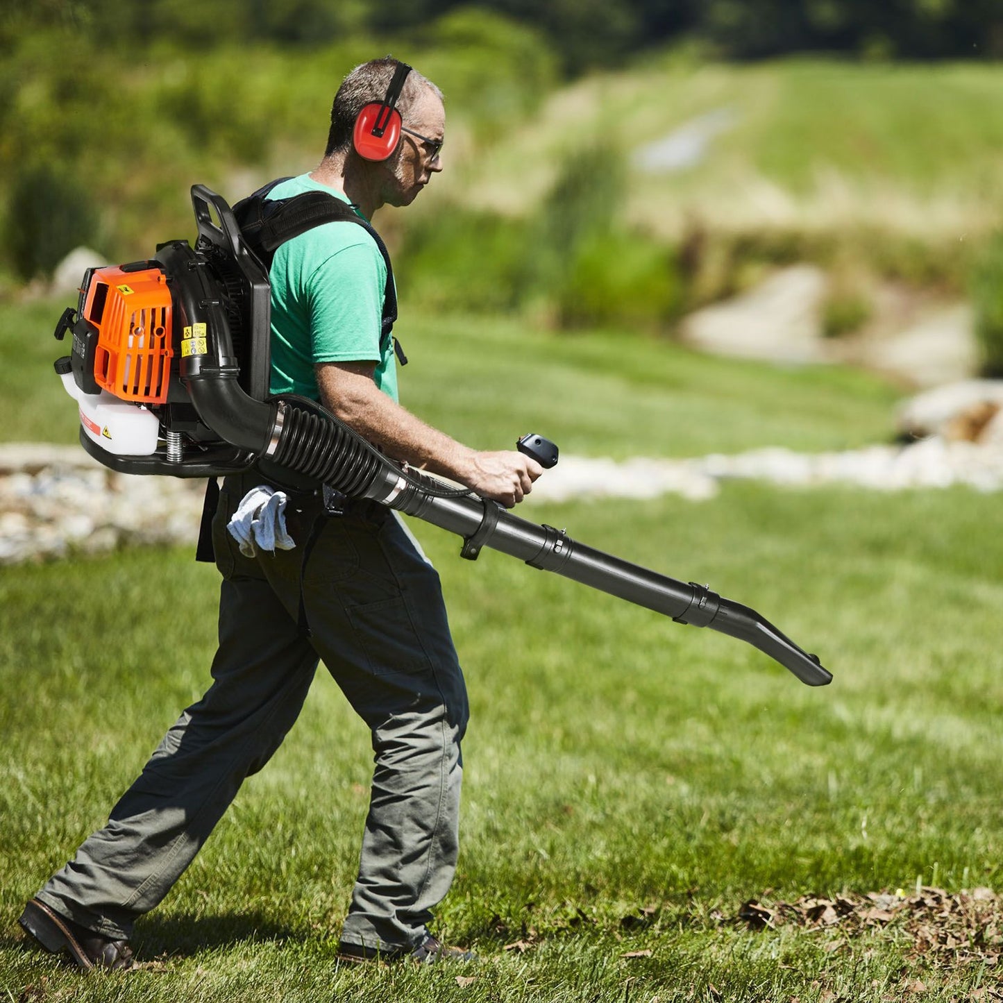 Gas Backpack Leaf Blower 62CC 1110CFM 220MPH Garden Power Equipment