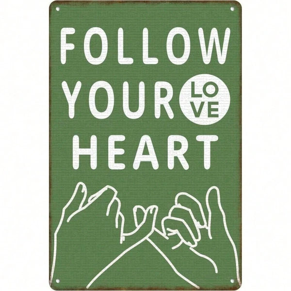 Vintage Hand in Hand Pact Metal Wall Sign - 12x8 Inch