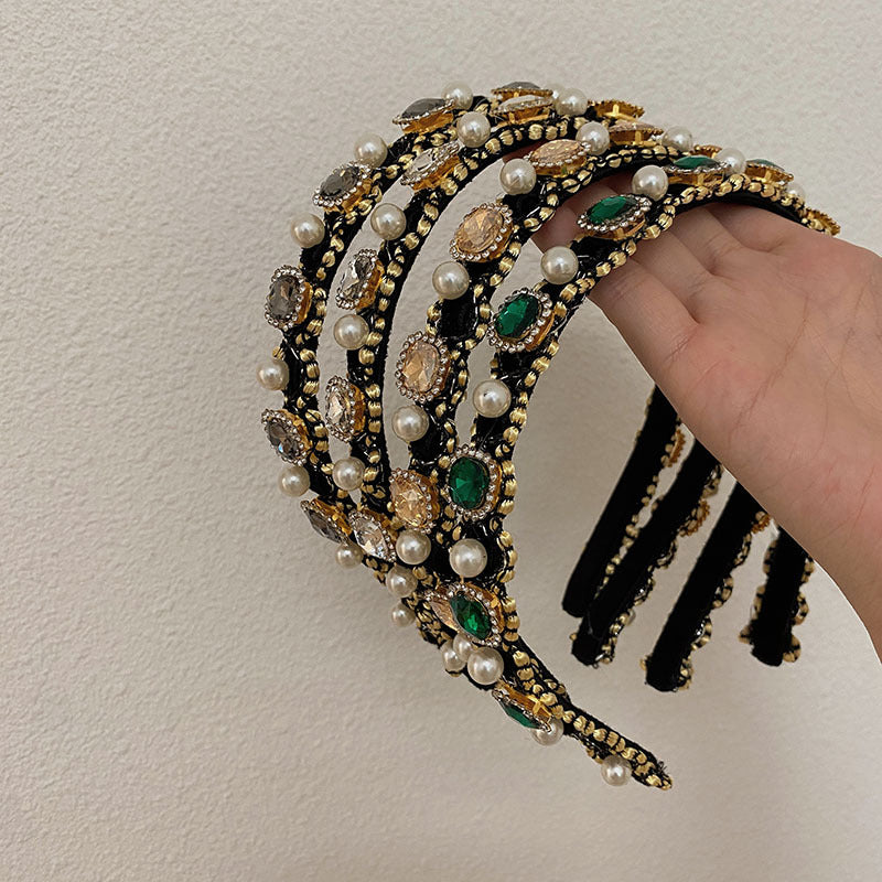 Pearl Embellished Headband - Korean Style
