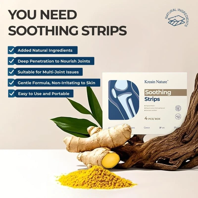 Natural Joint Soothing Patches for Shoulder, Arm and Knee Pain - 4-Pack