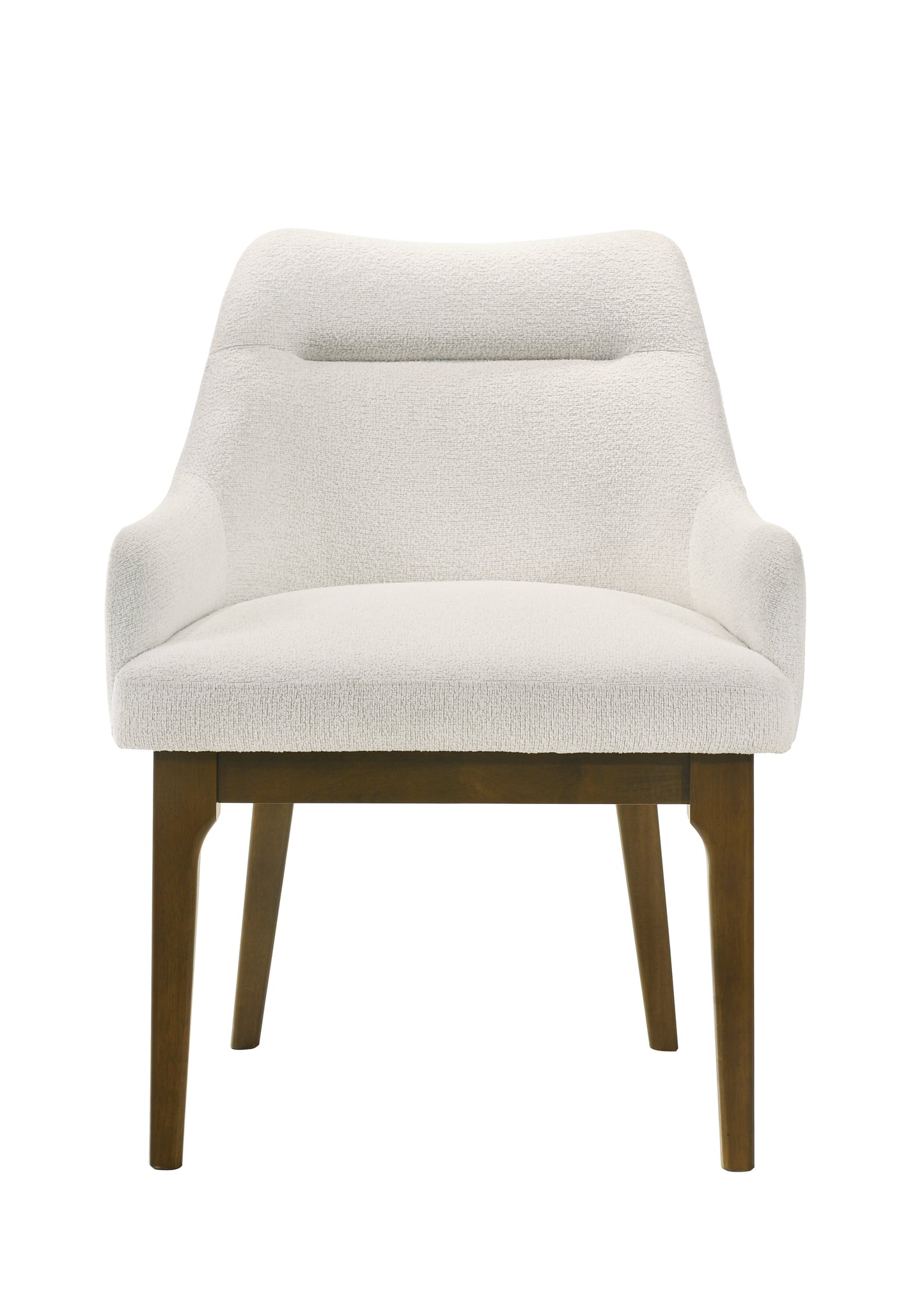 Kasha Chenille & Vintage Oak Side Chair Set of 2 - Beige