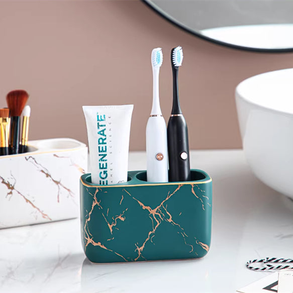 Electric Toothbrush Holder Ceramic Nordic Style Storage Box for Toothpaste and Toothbrushes