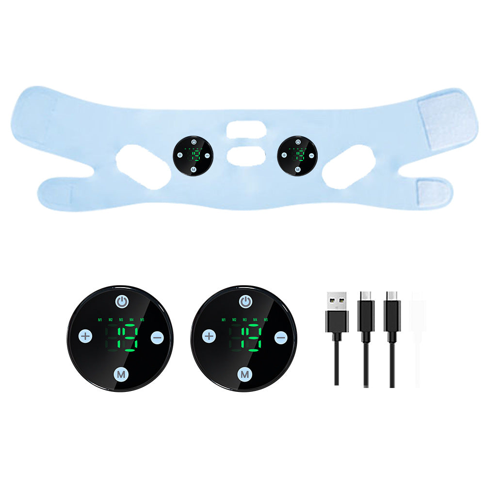 EMS Micro Current Face Massager Bandage - Low Frequency Pulse Beauty Instrument