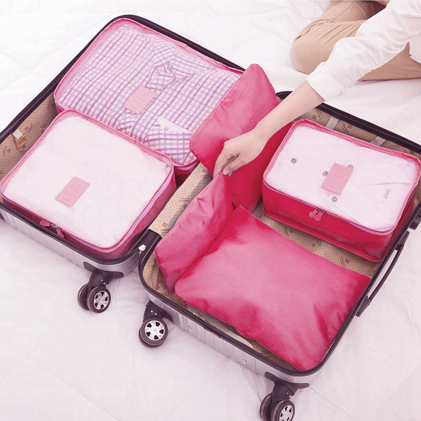 9Pcs Per Set Clothes Storage Bags Water-Resistant Travel Luggage