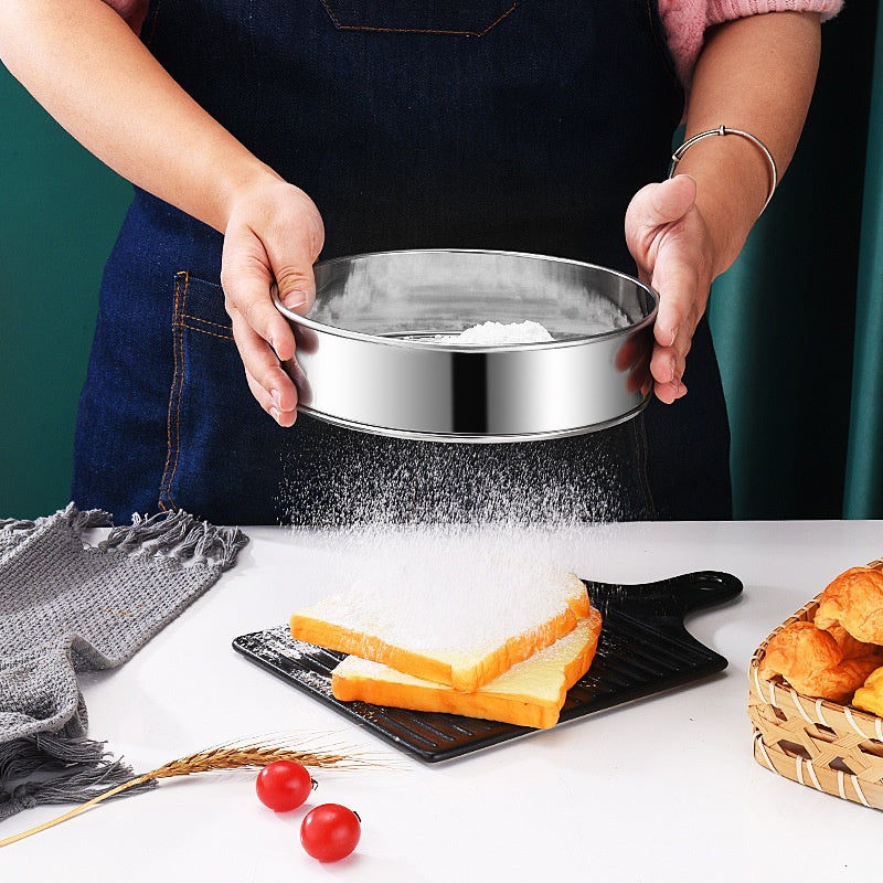 Fine Mesh Handheld Flour Sieve for Baking - Multiple Sizes