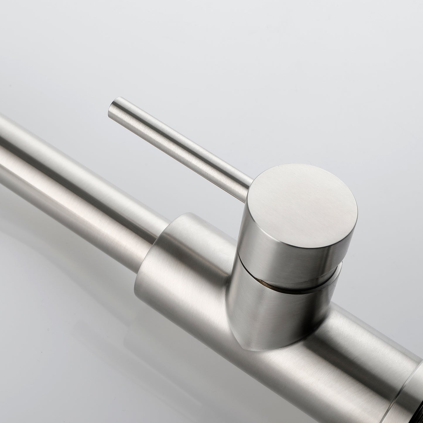 Single Handle Stainless Steel Pull Down Kitchen Faucet - Silvery