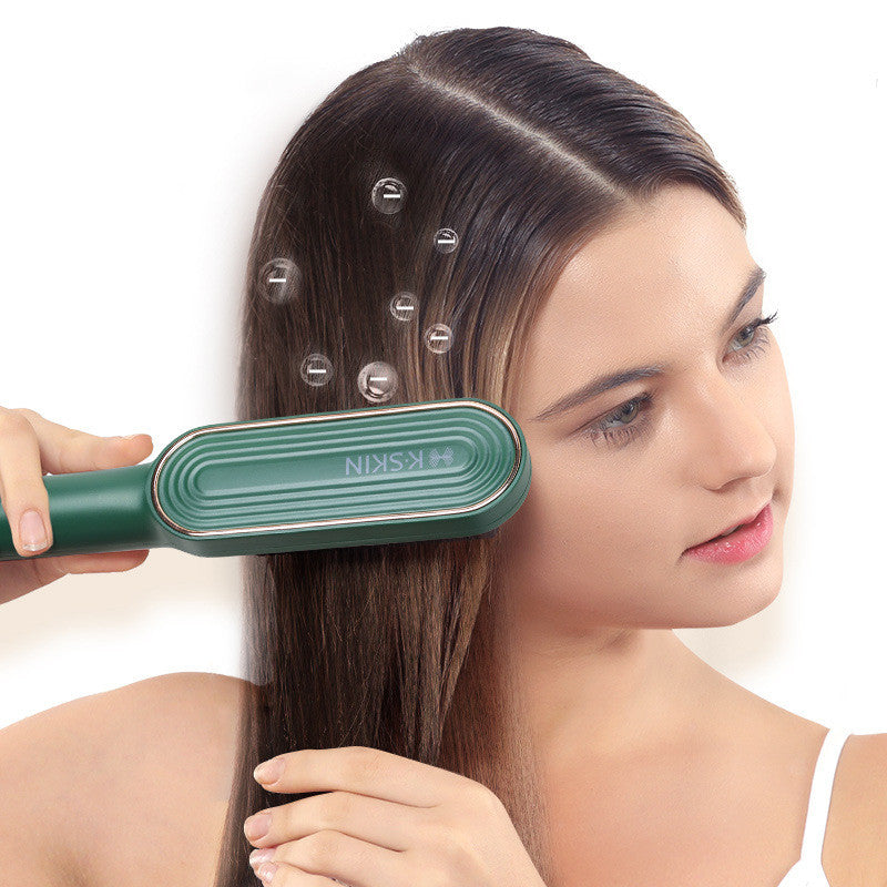 Negative Ion Hair Straightening Comb & Curling Iron - Multi-Function Hair Styling Tool