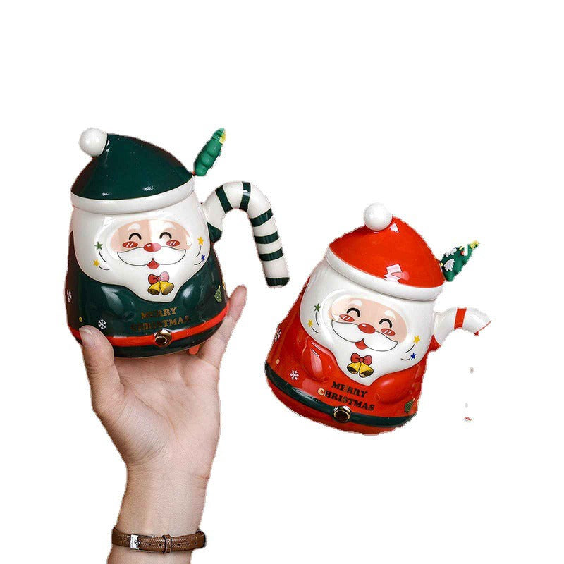 Ceramic Santa Claus Mug Christmas Holiday Drinkware Hand-Painted Gift