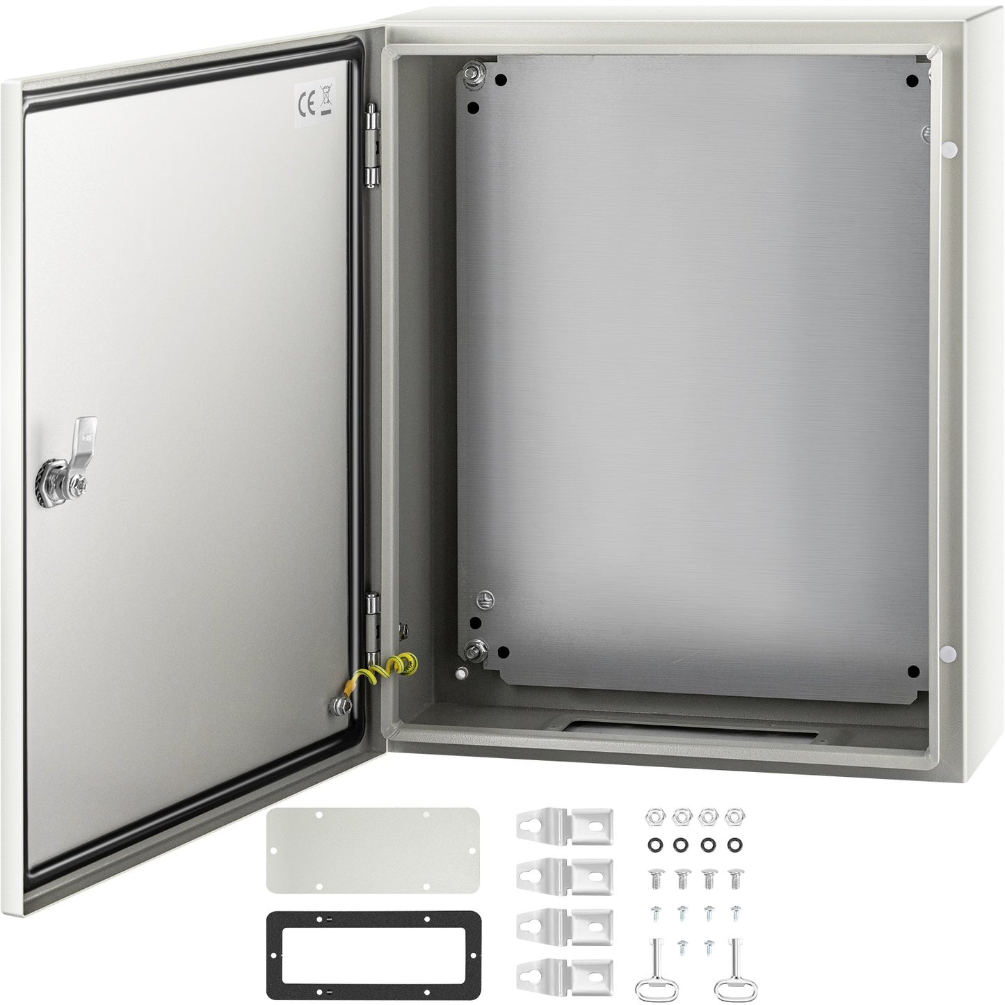 NEMA Steel Electrical Enclosure Box 20x16x6 Inches Waterproof Dustproof Outdoor Indoor Grey