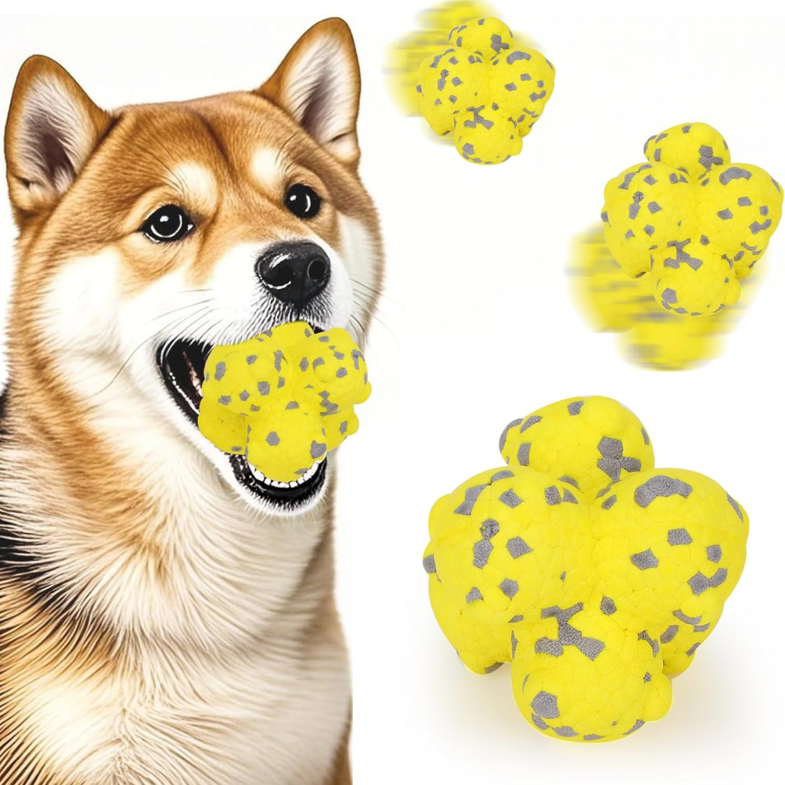 Dog Spike Ball Toy - 10cm Floating Chew Ball for Aggressive Chewers & Fetch