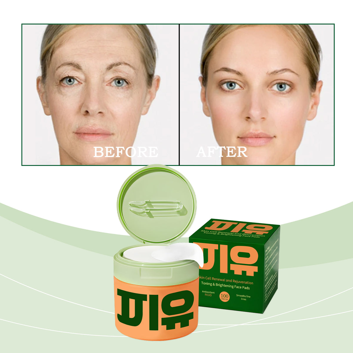 Snow Grass Anti Aging Moisturizing Cotton Tablets 1 00pcs Box
