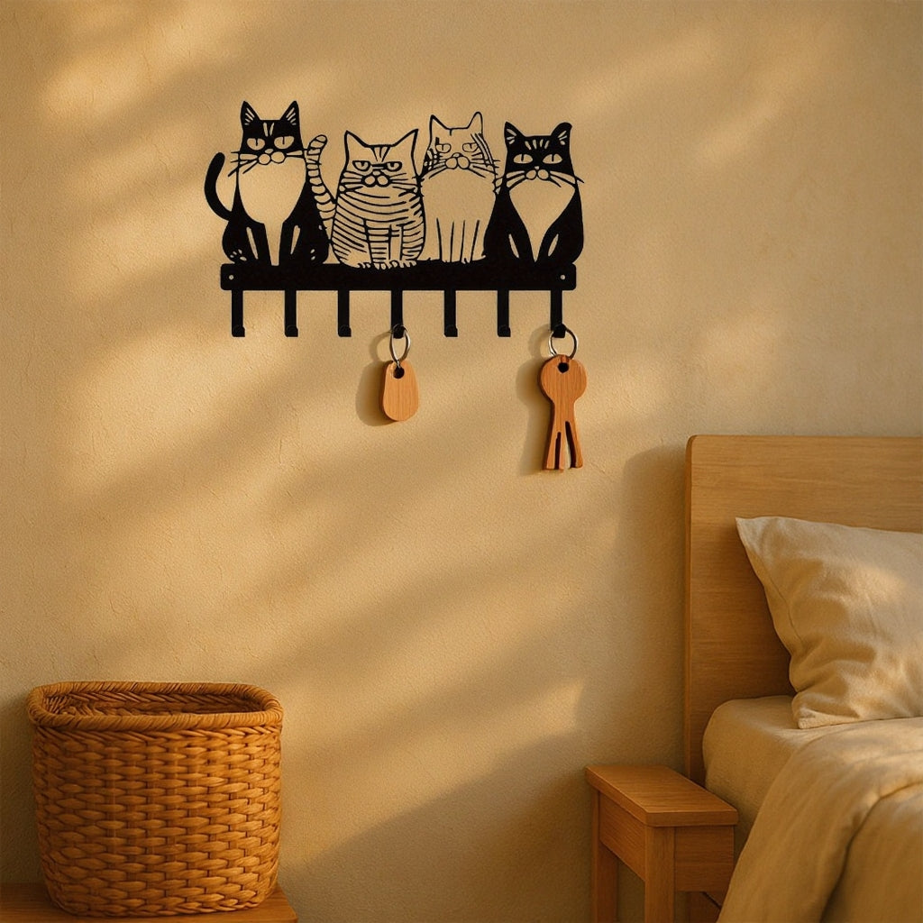 Cute Cat Wall Hooks - Adorable Kitty Decor for Farmhouse